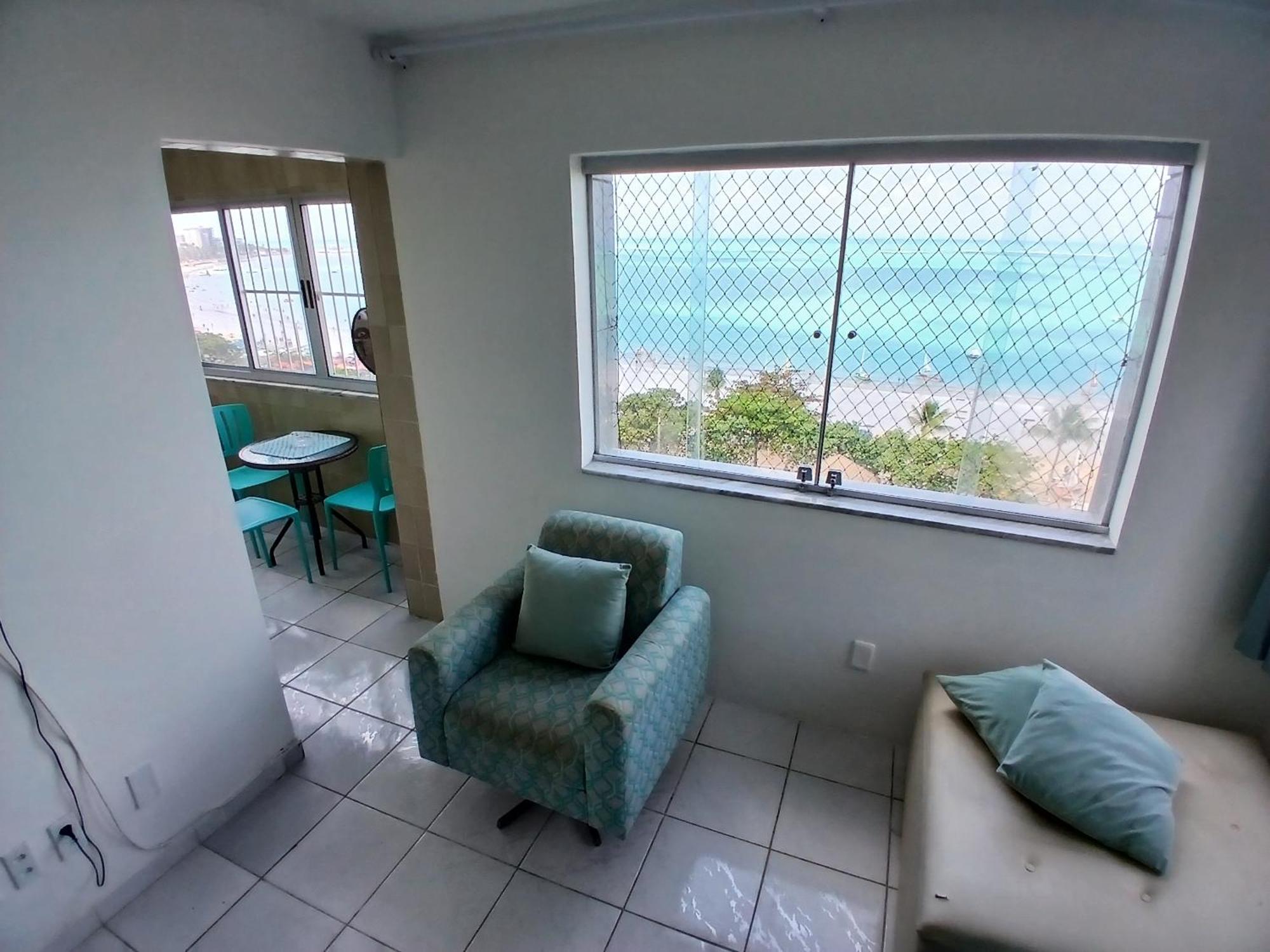 Apto 901 - Dois quartos à beira na praia de Pajuçara em Maceió com linda vista Esterno foto